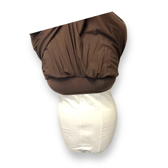 Bra Tops Embellished V-Neck Womens Tunic Dress Size M Brown - Picture 5 of 10